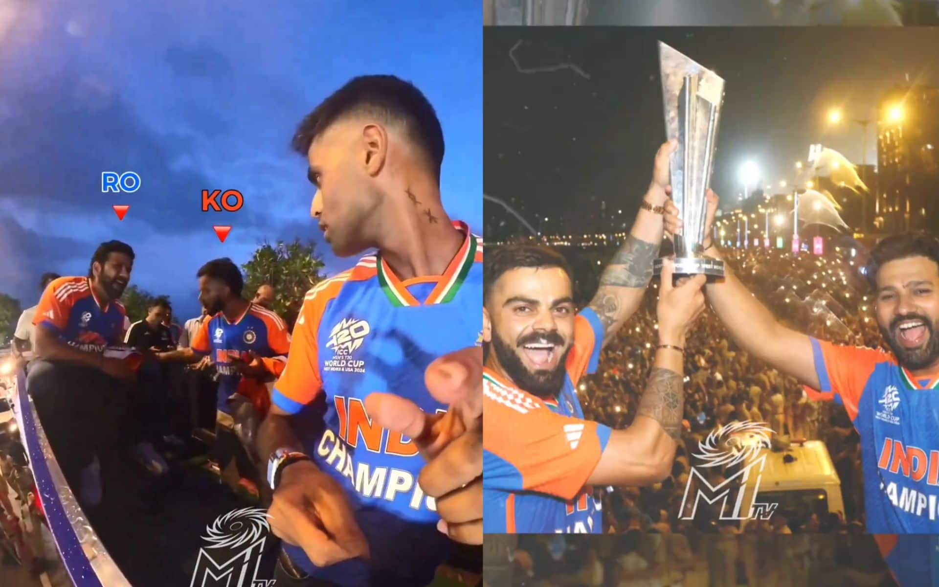 Virat Kohli convinces Rohit Sharma to pose with T20 World Cup trophy [X.com]